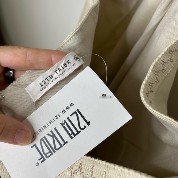 NWT 12th Tribe Haven Ivory Fringe Cutout Mini Dress - Picture 9 of 10